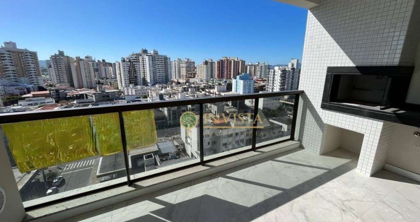 Andar alto, 3 quartos, sacada com churrasqueira e 2 vagas no Kobrasol - À venda em Florianópolis
