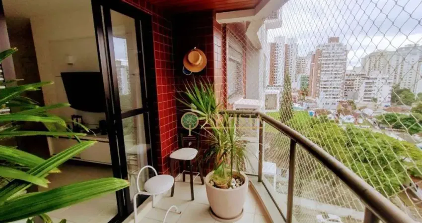 Andar alto, sacada com churrasqueira, vista parcial, 3 quartos e 2 vagas à venda na agronômica.