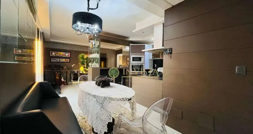 Andar alto, sacada com churrasqueira, 3 quartos e 2 vagas no itacorubi próximo a udesc - à venda em florianópolis.