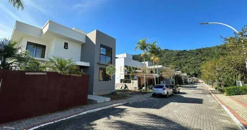À venda | casa em condomínio fechado de alto padrão com 4 suítes - cachoeira do bom jesus - florianópolis.