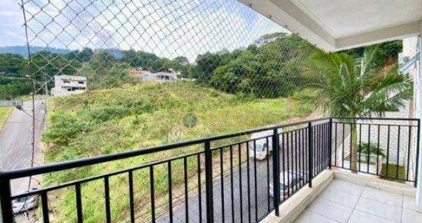 Semi mobiliado com sacada com churrasqueira, 2 quartos e 2 vagas à venda no Ipiranga em São José