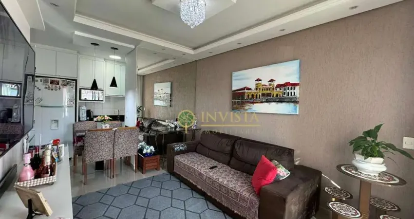 À venda | 50 m², semi mobiliado, sacada com churrasqueira e 2 quartos - palhoça/sc.