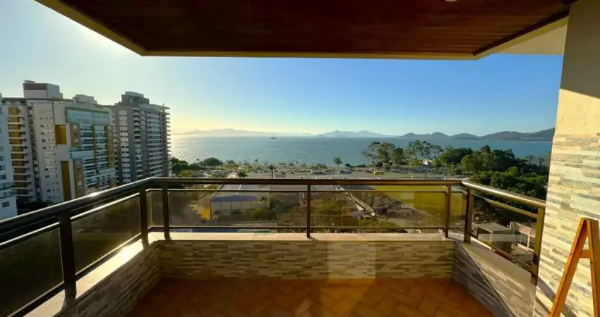 Vista panorâmica para o Mar, andar alto, semi mobiliado e 2 vagas - À venda na Agronômica.