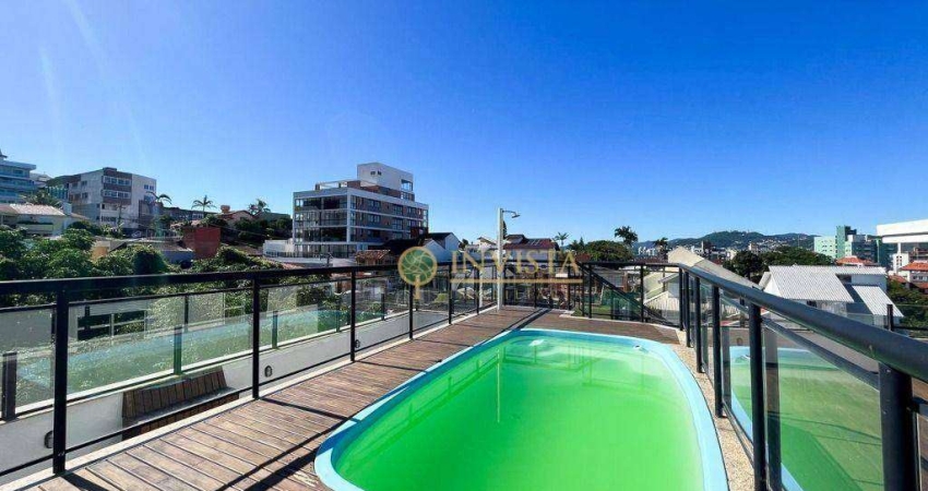 À venda em Coqueiros! Terraço privativo com piscina, vista Mar, 3 suítes e 3 vagas.