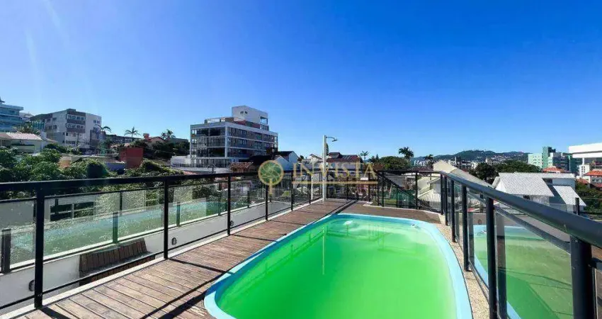 À venda em Coqueiros! Terraço privativo com piscina, vista Mar, 3 suítes e 3 vagas.