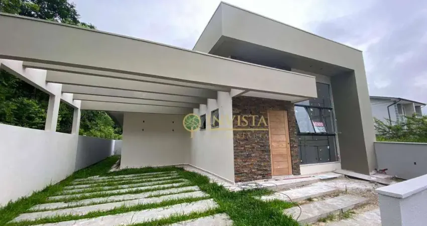 Área externa com piscina e churrasqueira, 144m², 3 quartos e 2 vagas à venda em forquilhas.