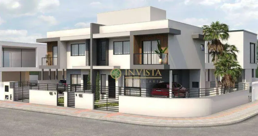 Sobrados com 3 quartos, churrasqueira e 1 vaga à venda em forquilhas.