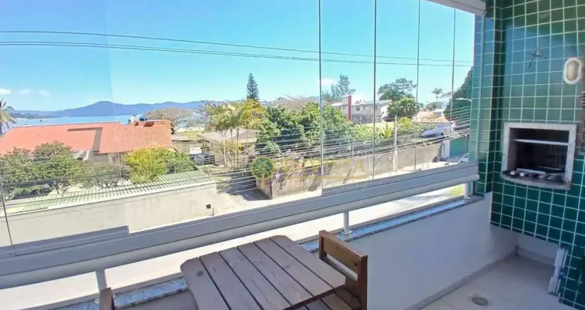 À venda em jurerê! vista mar, sacada com churrasqueira, 3 quartos e 2 vagas de garagem.