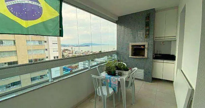 Apartamento com 3 quartos à venda, sacada com churrasqueira, vista mar e 2 vagas - bairro jardim atlântico, em florianópolis.