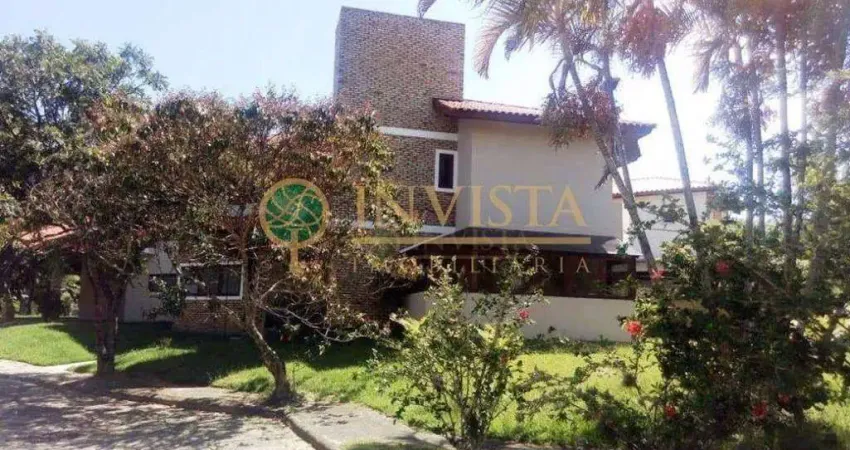 Locação | condomínio fechado, 490 m², acesso direto para praia, 4 quartos e 4 vagas de garagem - rio tavares, em florianópolis.