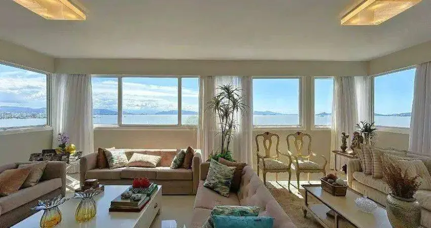 À venda | duplex, 377 m², terraço privativo, vista mar, 3 quartos e 3 vagas - próximo ao colégio catarinense, centro de florianópolis.