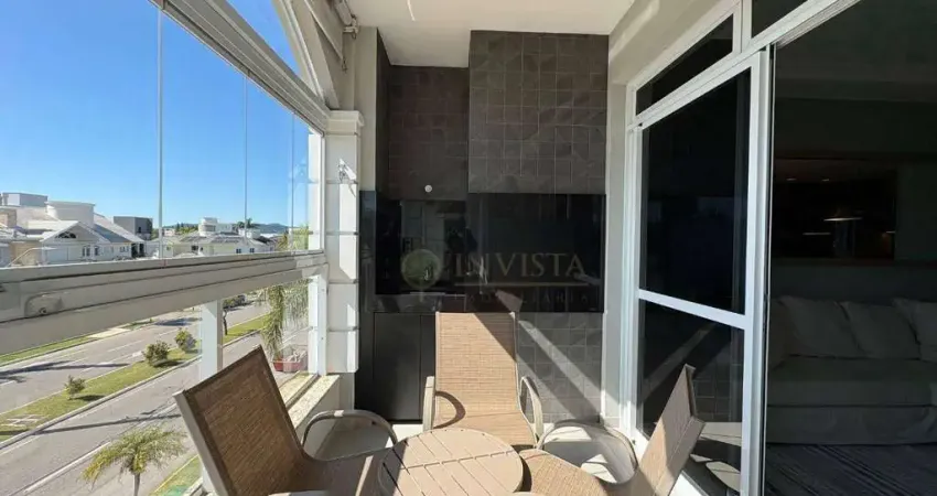À venda | 120 m², sacada com churrasqueira, mobiliado. 3 quartos e 2 vagas - praia de jurerê internacional, em florianópolis.