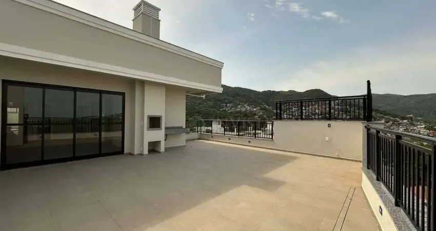 Locação | 179 m², semi mobiliado, terraço com churrasqueira, 3 quartos e 2 vagas de garagem - saco grande, em florianópolis.