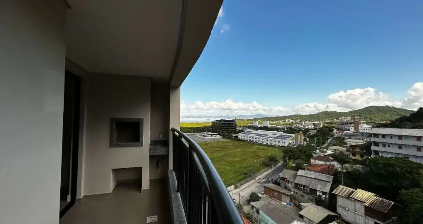 Locação | 74 m², semi mobiliado, sacada com churrasqueira, 2 quartos e 1 vaga de garagem - saco grande, em florianópolis.