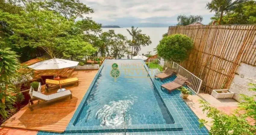 À venda | pé da areia, 500m², vista mar, 5 quartos e 4 suítes - sambaqui, em florianópolis.