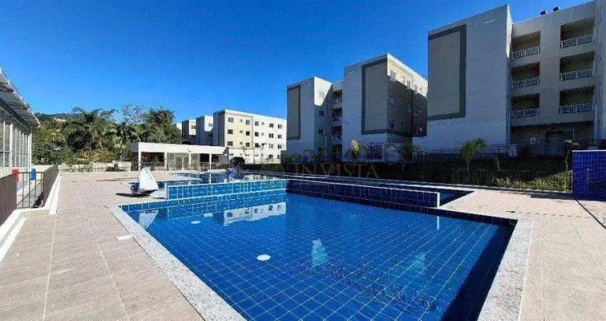 À venda | 47 m², sacada com churrasqueira, 2 quartos e 1 vaga - jardim janaina, em biguaçu.