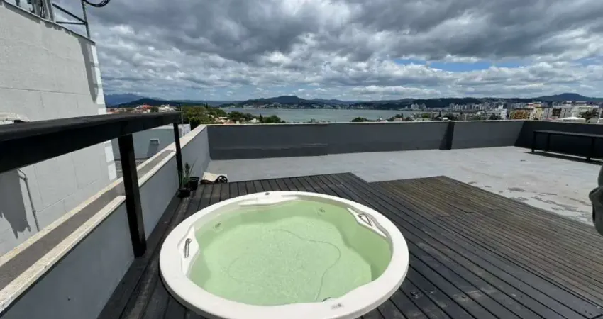 Cobertura com 3 quartos à venda em florianópolis, terraço com vista mar e 2 vagas - bairro abraão.
