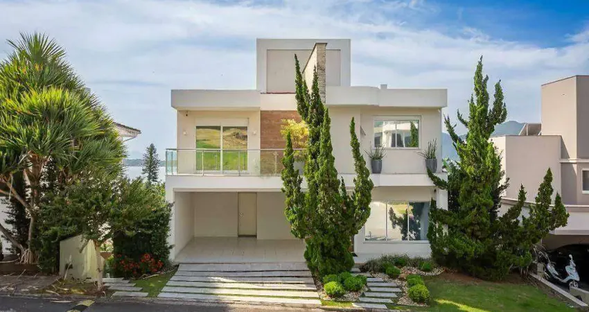 Casa com 5 quartos à venda em florianópolis/sc, condomínio fechado, vista mar e 2 vagas - bairro joão paulo.