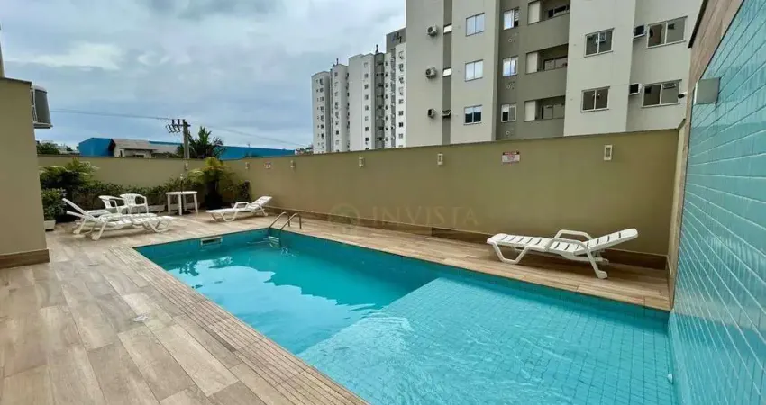Apartamento com 2 quartos à venda em palhoça/sc! sacada com churrasqueira e 1 vaga de garagem - bairro pedra branca.