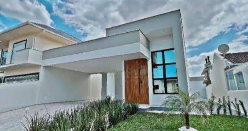 Casa com 3 quartos à venda em palhoça/sc! condomínio fechado, varanda com churrasqueira e 2 vagas - bairro praia de fora.