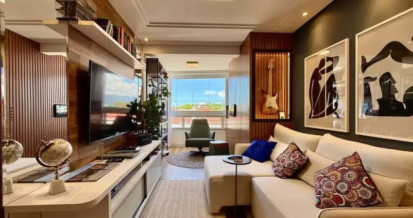 Apartamento mobiliado à venda em florianópolis/sc! pronto para morar, sacada com churrasqueira e 1 vaga de garagem - bairro abraão.