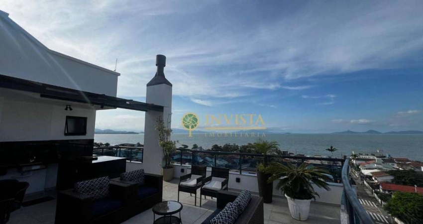 Vista mar, com 3 quartos sendo 1 suíte, terraço privativo com piscina e 3 vagas no Balneário  do Estreito - Á  venda em Florianópolis