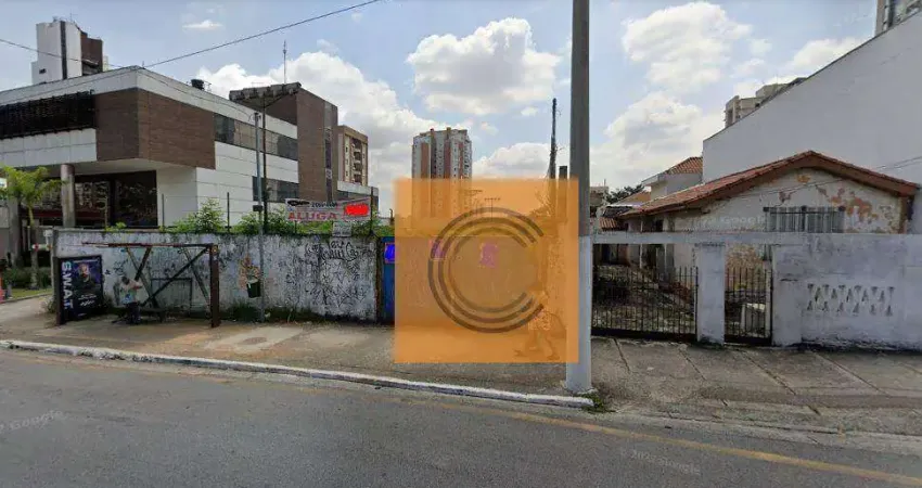 Terreno à venda, 870 m² por R$ 8.000.000,00 - Tatuapé - São Paulo/SP