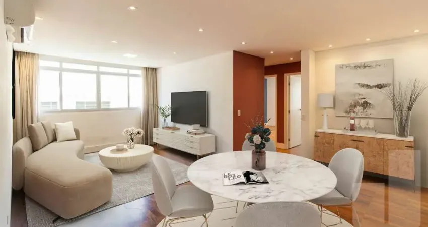 Apartamento todo reformado, elétrica e hidráulica, com ar condicionado na sala e nos 2 quartos.