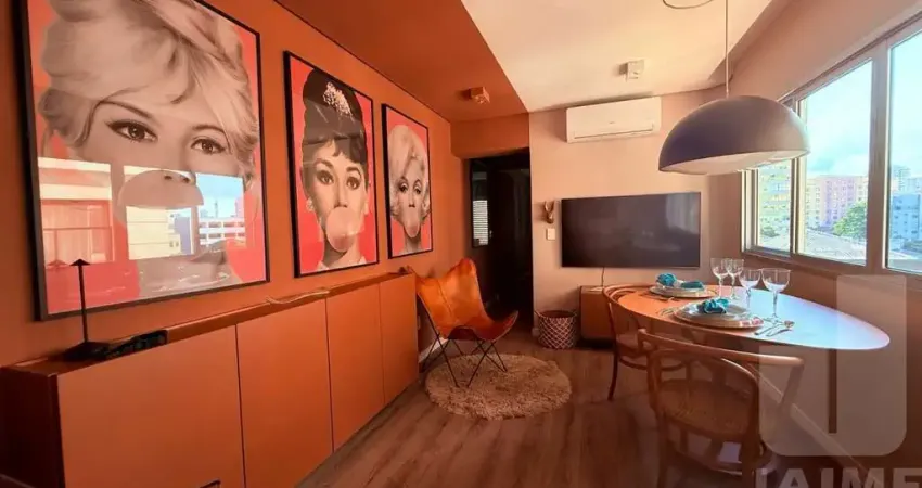 Apartamento mobiliado com 1 dormitório e 1 vaga em higienópolis.