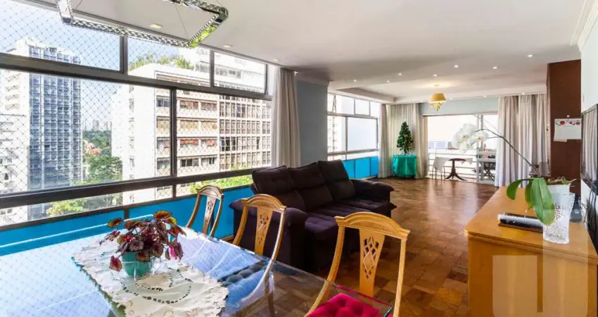 Apartamento charmoso com varanda, 4 dormitórios sendo 3 suítes e 2 vagas - higienópolis