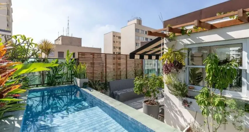 Cobertura com 2 dormitórios sendo 2 suítes  e vagas - santa cecília