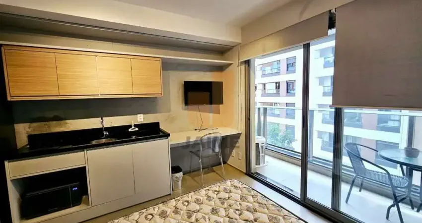 Studio moderno e mobiliado em prédio novo com lazer - consolação