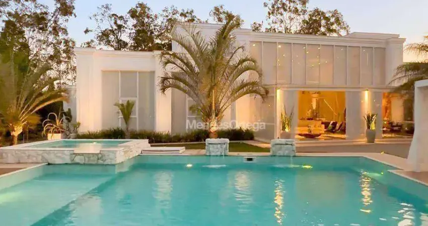 Casa térrea mobiliada com 6 dormitórios à venda, 682 m² por r$ 4.500.000 - condomínio village ipanema - araçoiaba da serra/sp