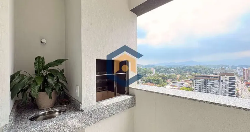 Apartamento moderno com 1 suíte mais 1 quarto no centro de joinville / sc