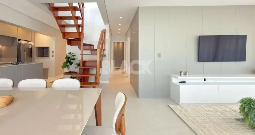 Cobertura mobiliada com 03 quartos na praia da cal em torres rs