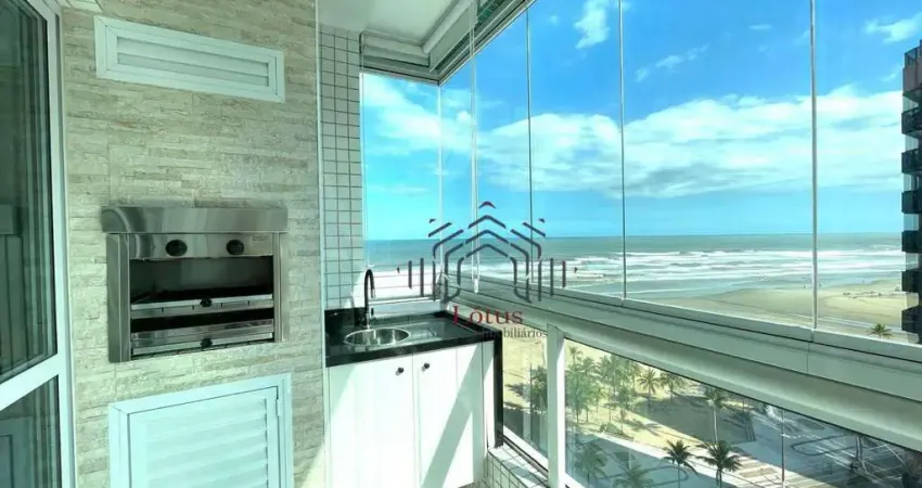 Apartamento frente mar com 2 dormitórios, sendo 1 suíte à venda, 79 m² por R$ 720.000 - Vila Guilhermina - Praia Grande/SP