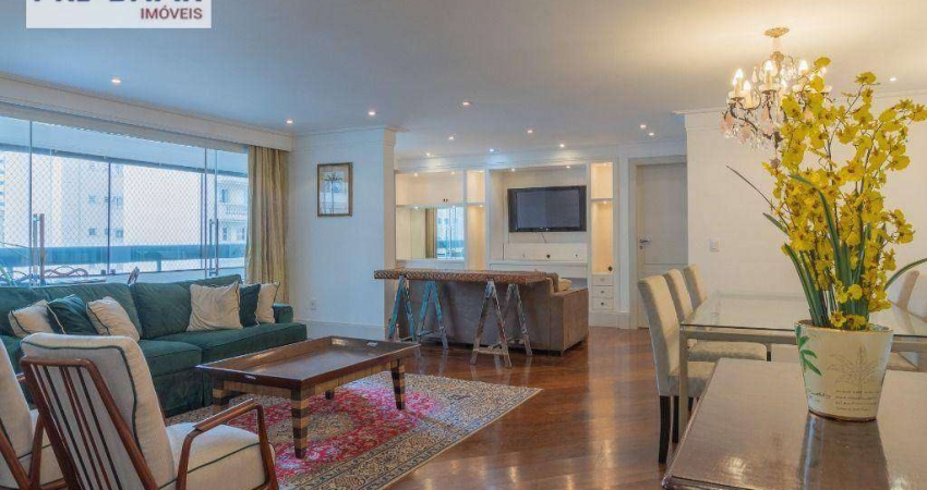 Apartamento com 4 dormitórios para alugar, 147 m² por R$ 17.750,00/mês - Moema - São Paulo/SP