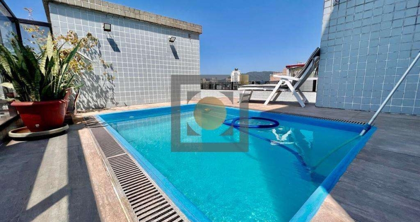 Cobertura de luxo à venda em Santos-SP, bairro Aparecida: 3 quartos, 3 suítes, 2 salas, 4 banheiros, 2 vagas, 427m².