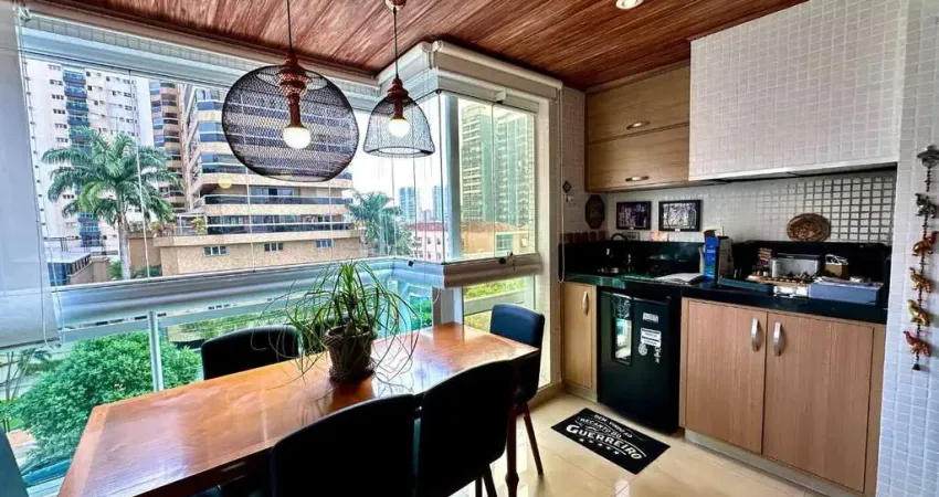 Apartamento de 226 m² em Embaré, Santos - 3 suítes, 3 vagas, varanda gourmet