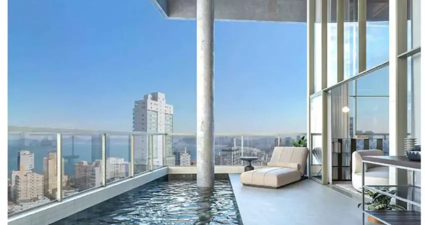 Apartamento de 4 suítes na Ponta da Praia, Santos – Frente, 3 vagas, varanda gourmet e lazer completo