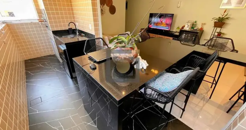 Lindo Apartamento à venda no Gonzaga em  Santos: Varanda gourmet, 2 quartos, 1 suíte, 2 salas, 2 banheiros, 1 vaga, lazer completo