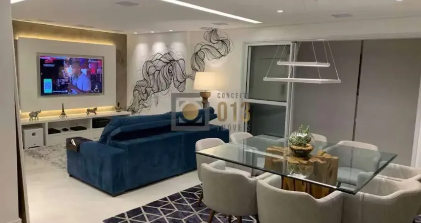 Apartamento de 3 suítes com 4 vagas na Frente do Gonzaga, Santos – Financiamento aceito