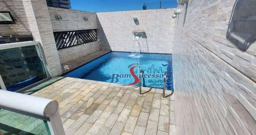 Cobertura com 3 dormitórios à venda, 180 m² por r$ 1.100.000,00 - vila tupi - praia grande/sp