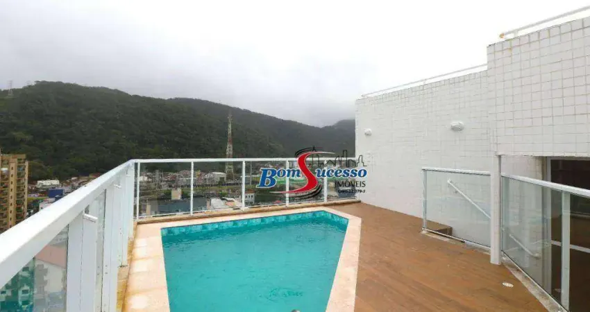 Cobertura com 3 dormitórios à venda, 162 m² por r$ 1.100.000 - jardim marina - mongaguá/sp