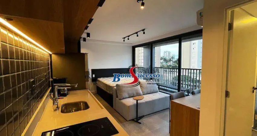 Studio com 1 dormitório para alugar, 33 m² por r$ 5.195/mês - tatuapé - são paulo/sp
