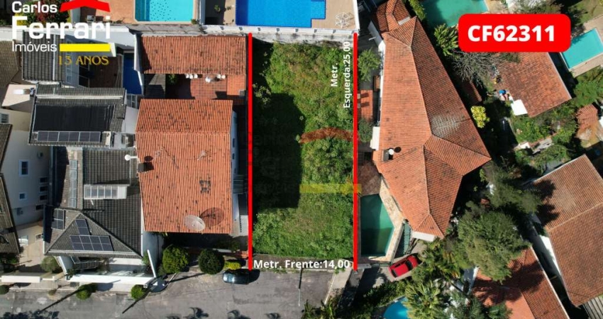 TERRENO A VENDA COM 360 M² EM RUA SEM SAIDA COM CANCELA, SEGURANÇA 24H,