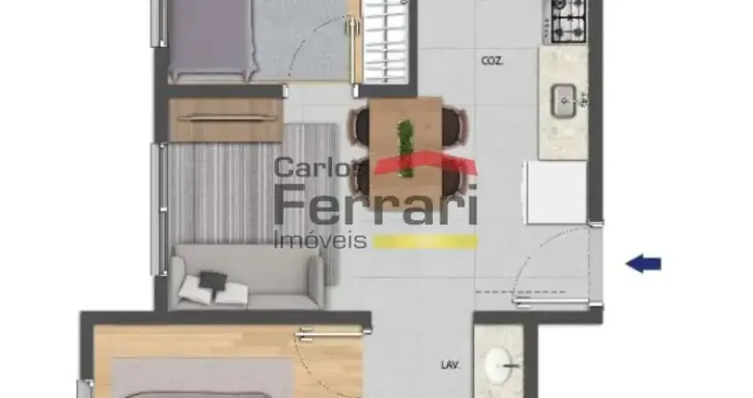 Apartamento com 2 quartos para alugar na Rua Federação Paulista de Futebol, 21, Várzea da Barra Funda, São Paulo