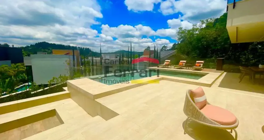 Casa de luxo no tamboré 11 - 4 suítes, elevador, piscina e garagem para 10 carros