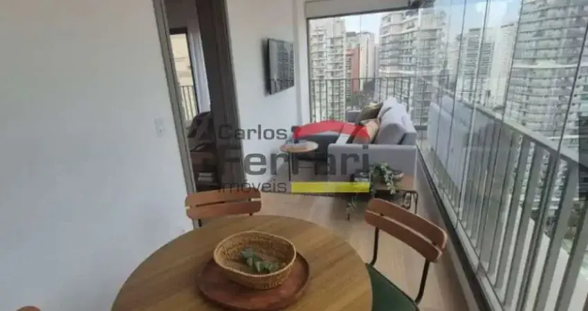 Studio Mobiliado para Locação na Vila Nova Conceição | 39m² | Varanda | Voxx