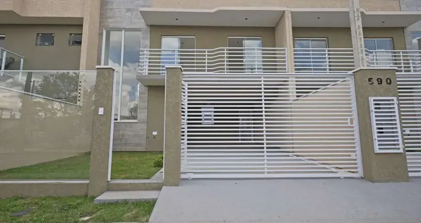 Sobrado novo frente pra rua à venda, na cidade jardim em são josé dos pinhais pr